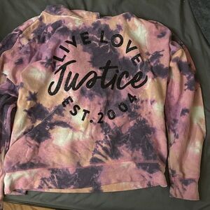 Justice Pink and Purple Tie-Dye Sweatshirt